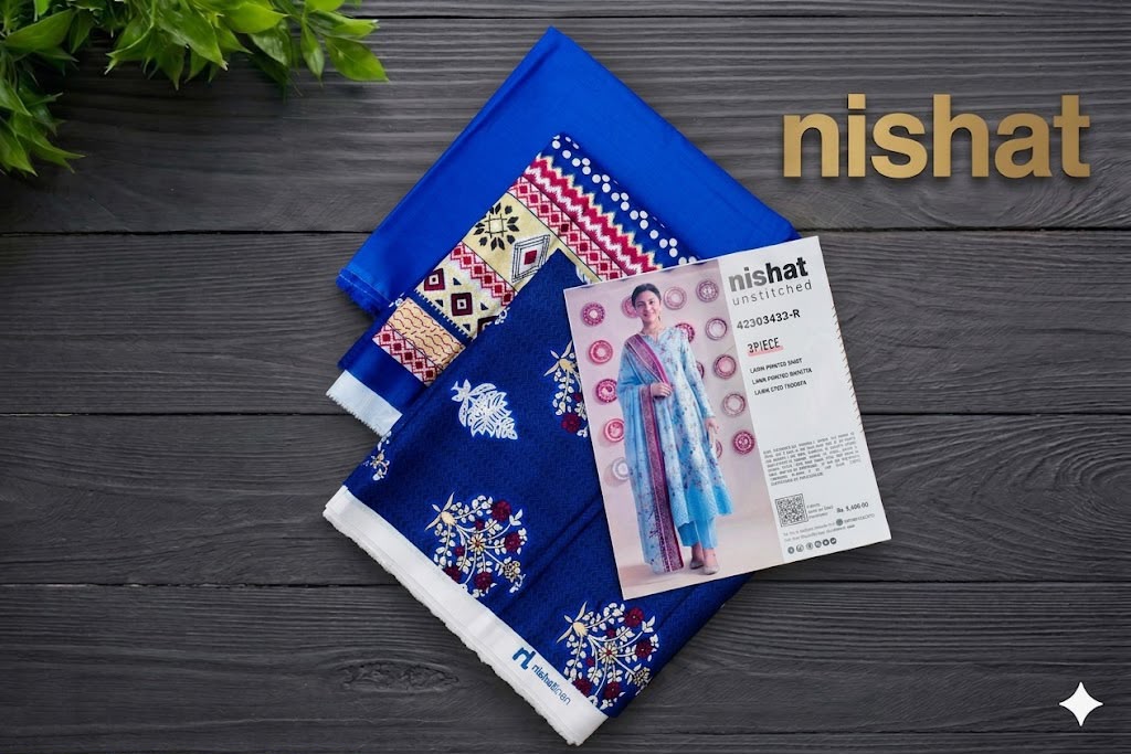 NISHAT UNSTICHED 3 PIECE LAWN