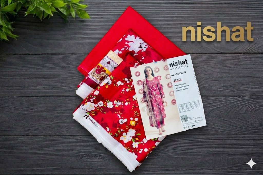 NISHAT UNSTICHED 3 PIECE LAWN
