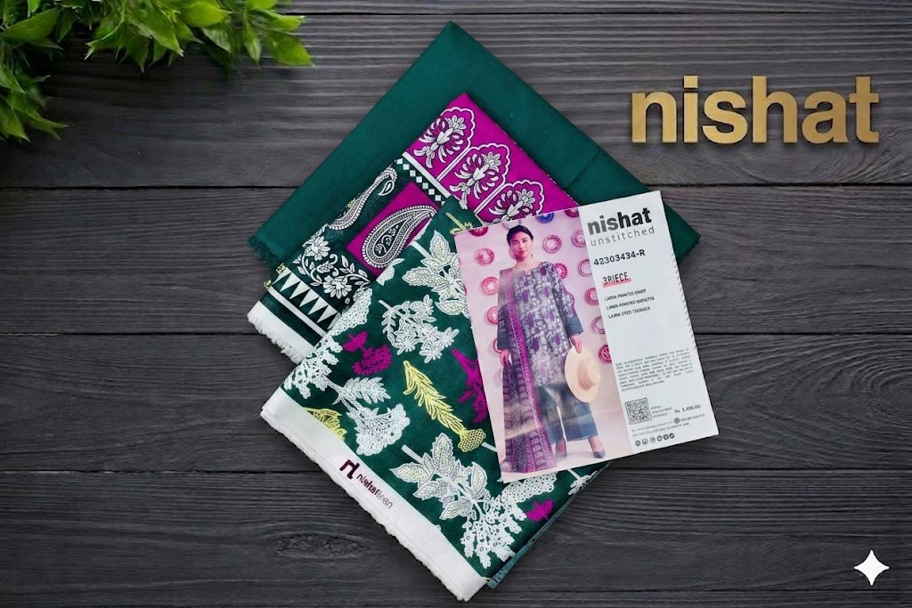 NISHAT UNSTICHED 3 PIECE LAWN