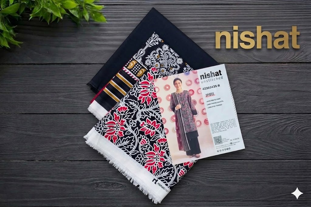 NISHAT UNSTICHED 3 PIECE LAWN